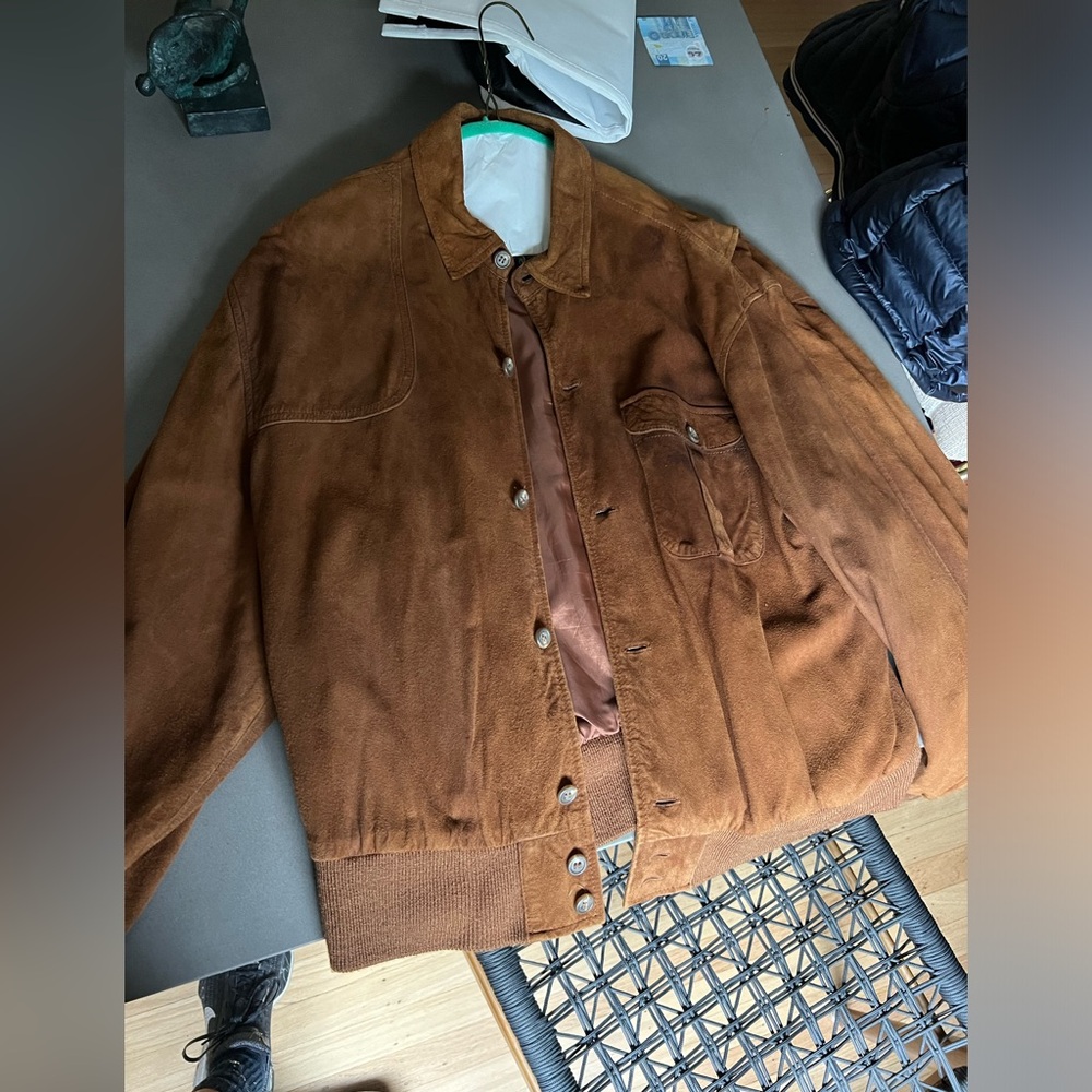 Vintage Ralph Lauren suede bomber jacket size 10